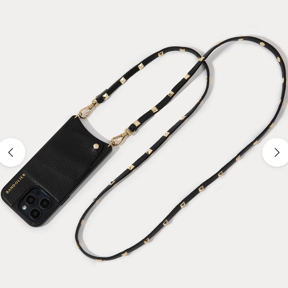 Bandolier SARAH Crossbody Phone Case in Black/Gold - iPhone 13 Pro Max - Picture 6 of 10